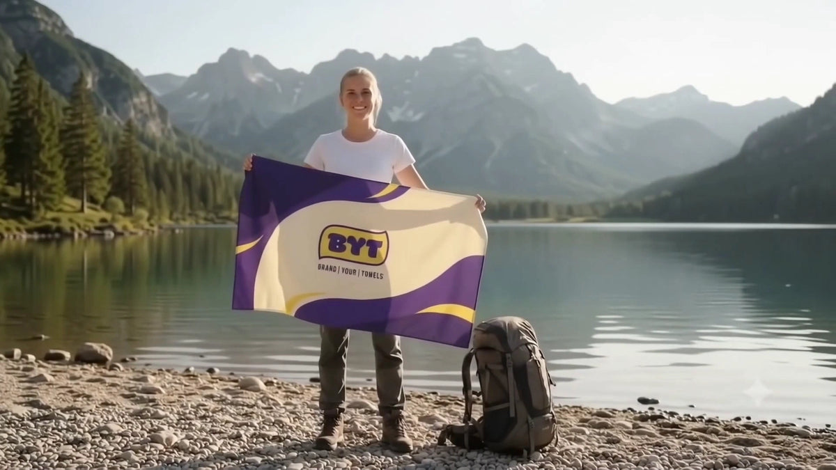 Handtücher bedrucken, Brand Your Towels Markenfilm mit individuell gestalteten Handtüchern